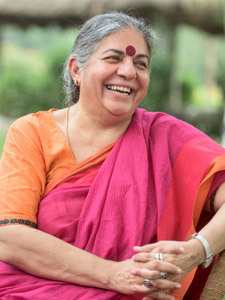 Die Grnderin der Organisation "Navdanya", Vandana Shiva, bekam fr ihre Arbeit 1993 den Alternativen Nobelpreis. (Foto: epd-Bild/Thomas Lohnes) 