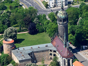 Die Schlosskirche in Wittenberg. (Foto: epd-Bild/Steffen Schellhorn)