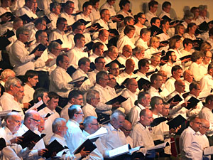 Der Chor des Luther-Oratoriums zur Generalprobe. (Foto: epd-Bild/Friedrich Stark)