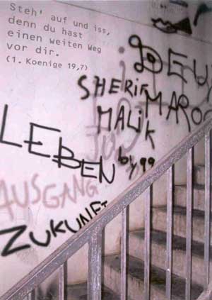 Treppe mit Graffitie