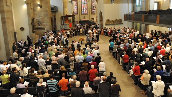 Der Abschlussgottesdienst der letzten Vollversammlung des Lutherischen Weltbundes. (Foto: epd-Bild/Norbert Neetz)