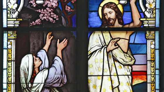 Jesus und Maria Magdalena, Glasfenster