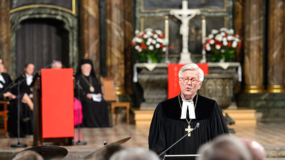 Der EKD-Ratsvorsitzende Heinrich Bedford-Strohm im Festgottesdienst zum Reformationstag 2016 in der Berliner Marienkirche