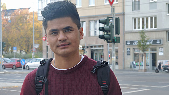 Ebrahim Rezai, Student aus Afghanistan