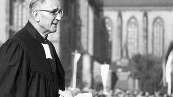 Martin Niemller auf dem Kirchentag 1956. (Foto: epd-Bild/Hans Lachmann)