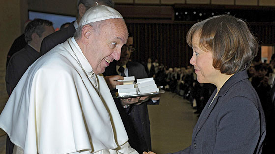 Papst Franziskus empfngt Prses Annette Kurschus
