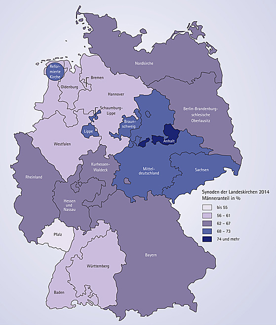 Grafik Gleichstellungsatlas der evangelischen Kirche in Deutschland