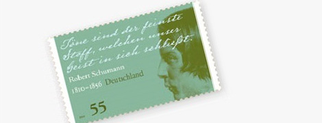 Sonderbriefmarke zum Schumann-Jubilum (Foto: Bundesministerium der Finanzen)