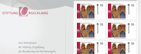 Briefmarken der Stiftung Orgelklang