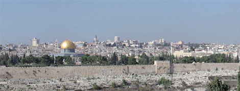 Blick auf die Altstadt von Jerusalem