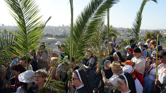 Palmsonntagsprozession in Jerusalem